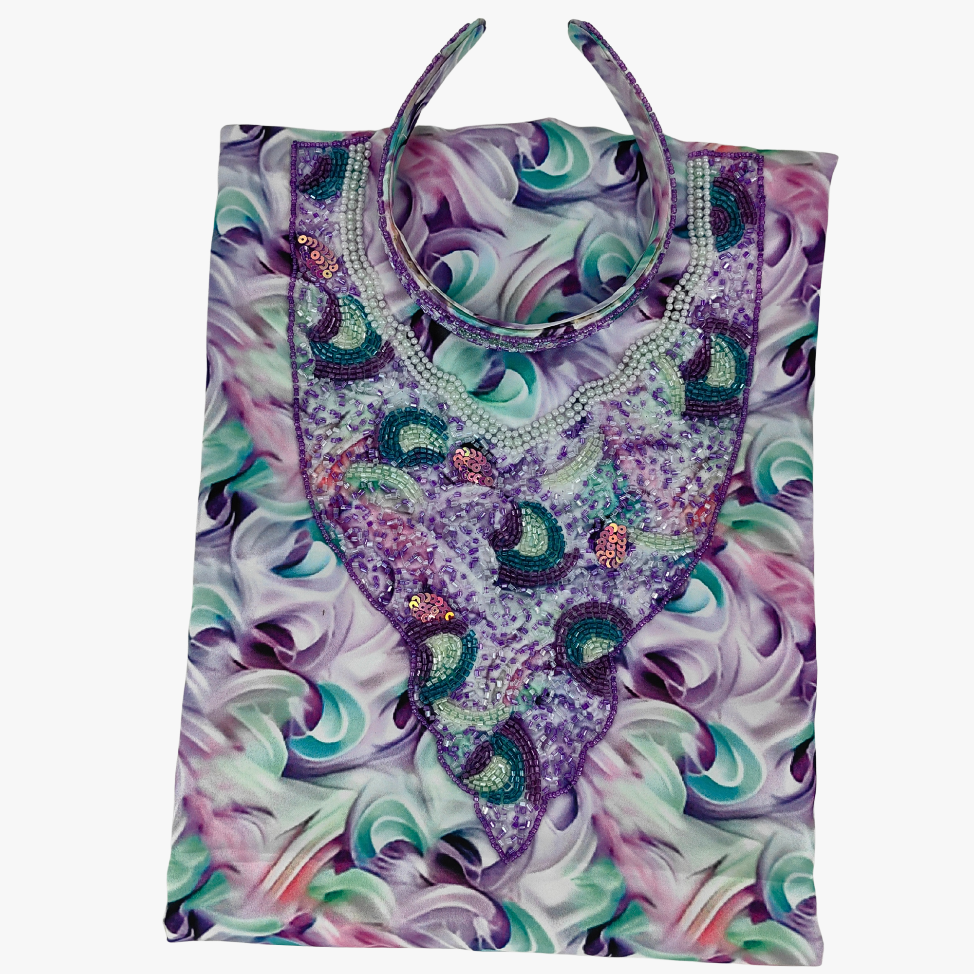 Girls Indian Digital Silk Mukhawar with Crown – Classic Ornament Design