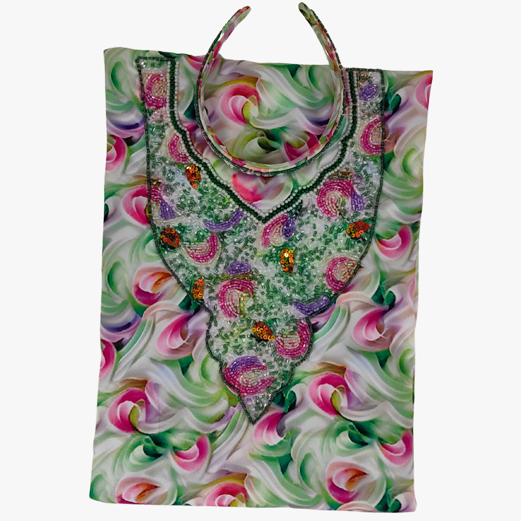 Girls Indian Digital Silk Mukhawar with Crown – Classic Ornament Design