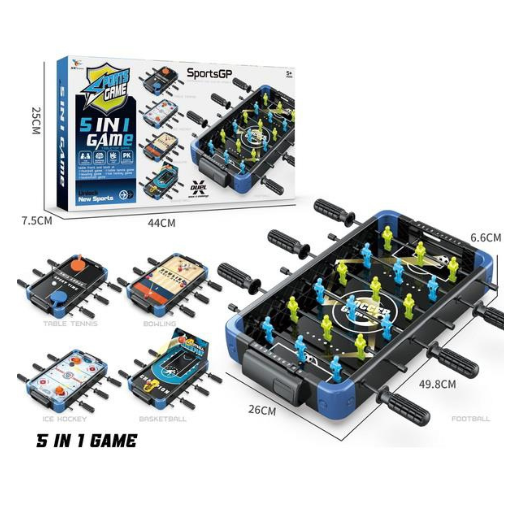 5 in 1 Multi Game Table for Kids