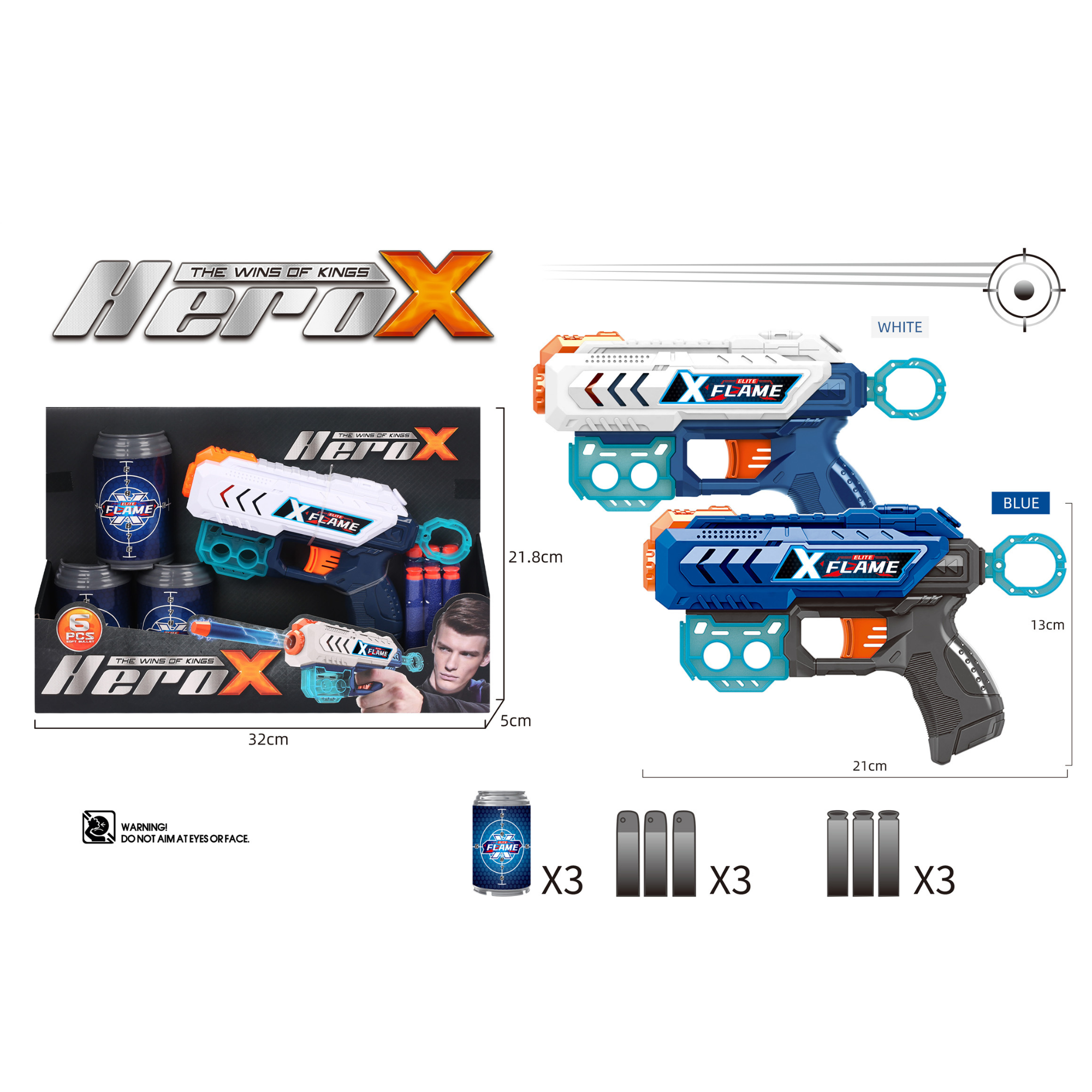 X Warrior Foam Dart Toy Gun with Targets