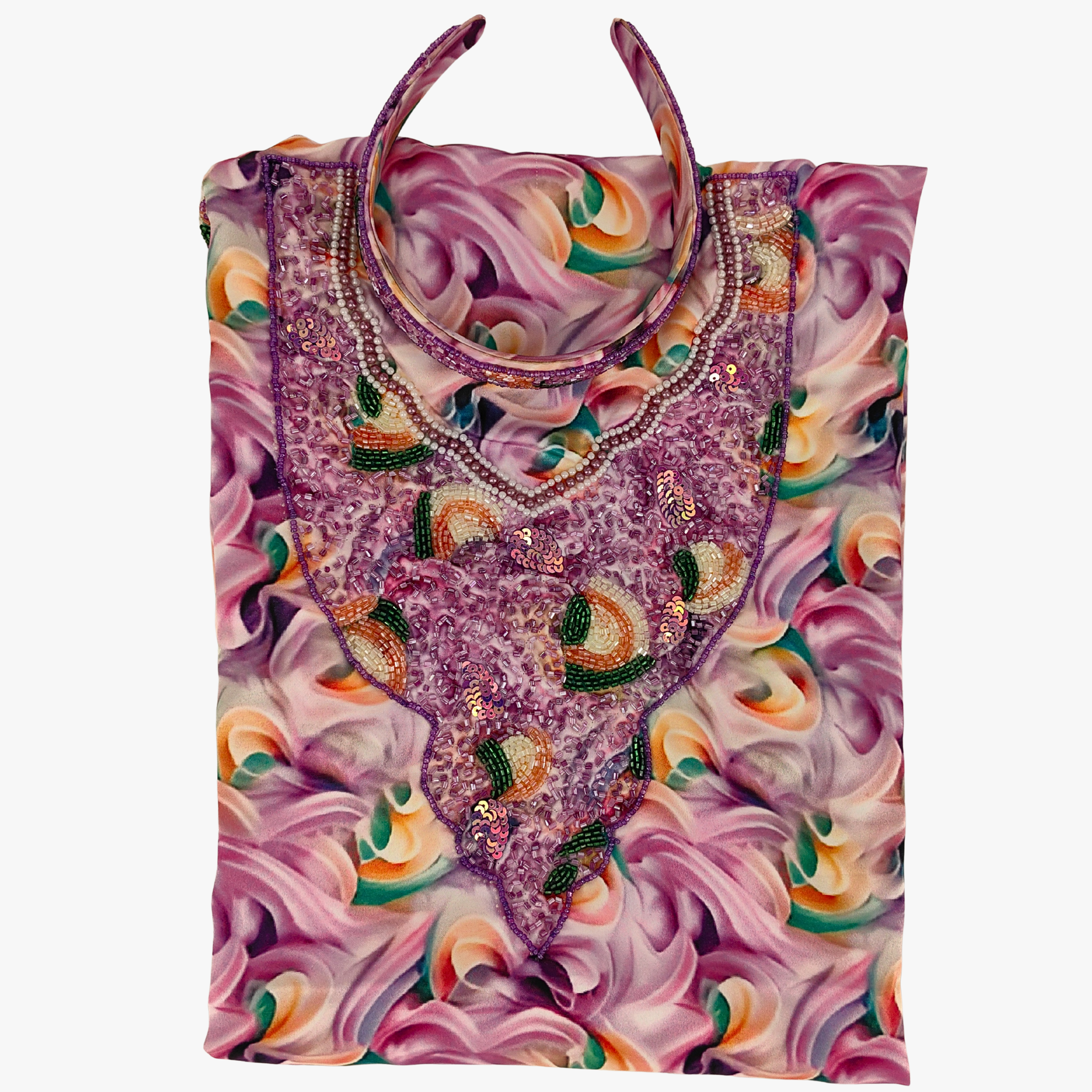 Girls Indian Digital Silk Mukhawar with Crown – Classic Ornament Design